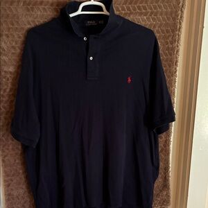 Polo by Ralph Lauren Navy Polo Shirt with Red Pony Embroidery